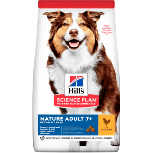 Hills 14kg mature medium pollo