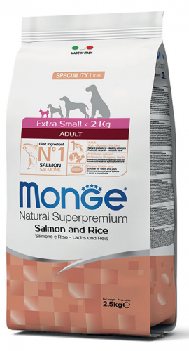 MONGE XSMALL ADULT SALMONE