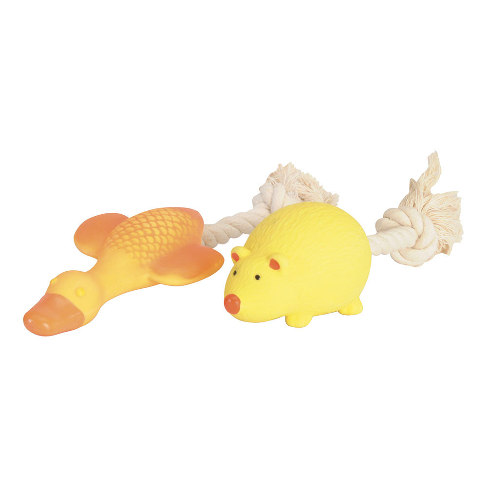 Camon gioco cane latex squeaker corda topooca cm18
