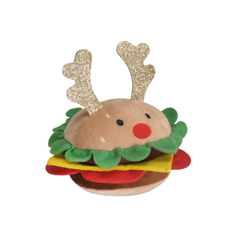 CAMON XMAS GIOCO CANE HAMBURGER NATALIZIO 13CM