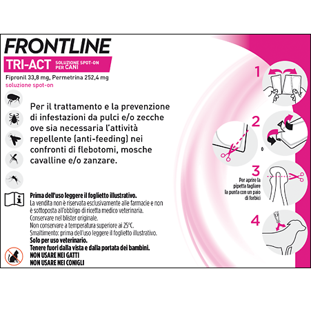 FRONTLINE TRI ACT 2 5KG 6 PIPETTE 