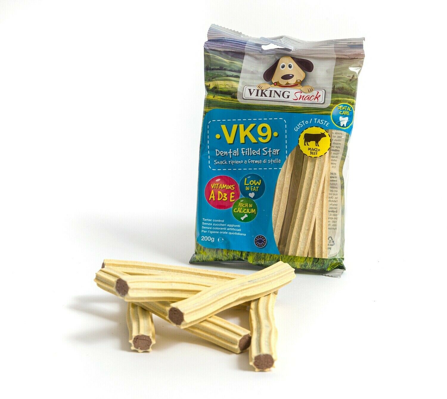 Leopet viking snack 200g forma stella ripieno